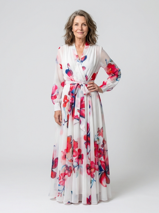 Lillian | Robe maxi portefeuille florale