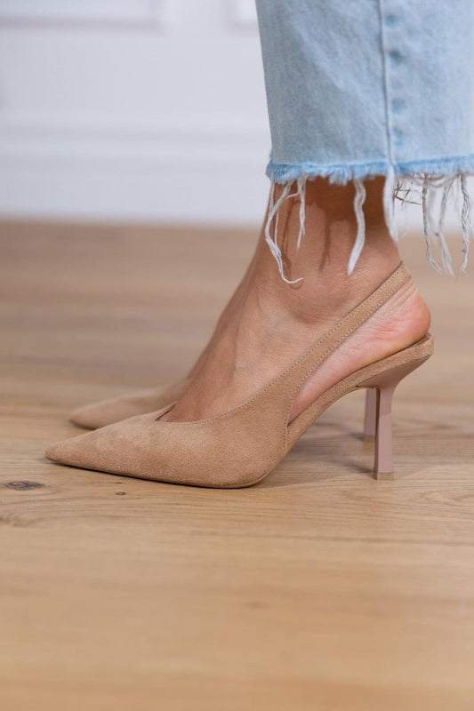 Claudia | Chaussures slingback nude élégantes