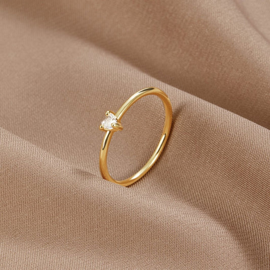 Amour | Bague en cœur en cristal