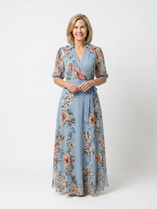Elin | Robe maxi enveloppante