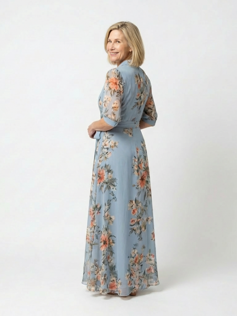 Elin | Robe maxi enveloppante